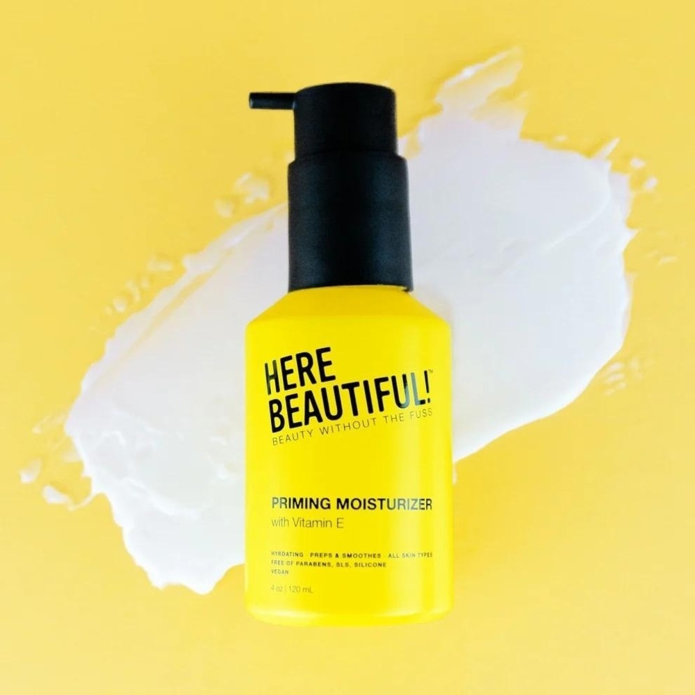 Here Beautiful Priming Moisturizer with Vitamin E 4oz 120ml Vegan Skin Prep